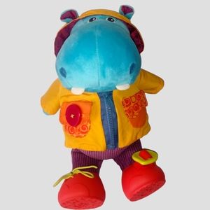 B. Giggly Zippies Hank Hippo Dress Up Buddy Plush Interactive Toy 12"